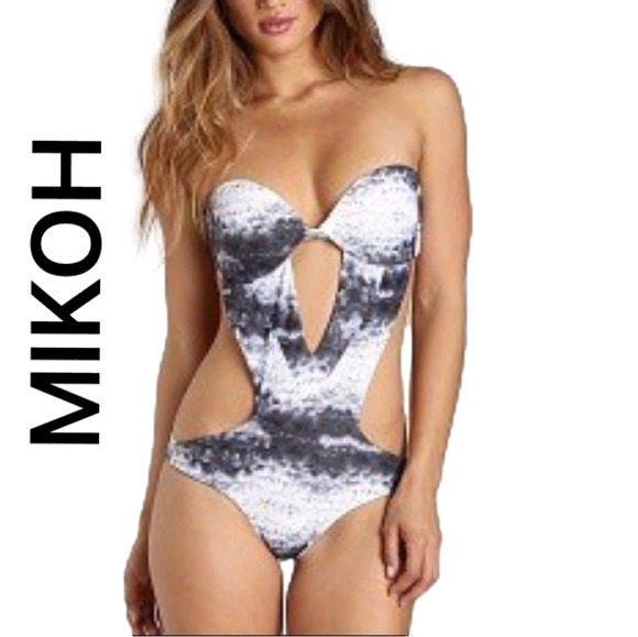 Mikoh Other - Mikoh Monokini Swimsuit Black & White Women’s One Piece Bathing Suit Size S